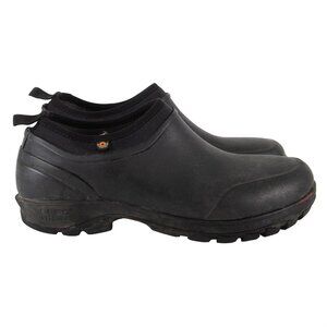 BOGS Sauvie Slip On Rain Boots Mens Size 10 Black Rubber Low Ankle Waterproof